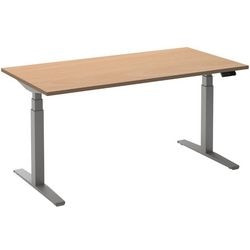 Scrivania sit-stand ceha ade2plme128q9006be melaminico faggio, metallo