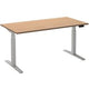Escritorio para trabajar sentado o de pie ceha ade2plme128q9016be melamina haya, metal
