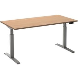 Scrivania sit-stand ceha ade2plme208q9006be melaminico faggio, metallo