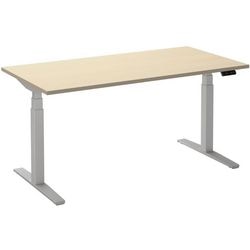 Scrivania sit-stand ceha ade2plhl128q9016ah melaminico acero, metallo