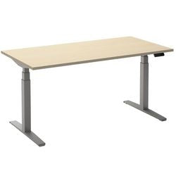 Scrivania sit-stand ceha ade2plhl148q9006ah melaminico acero, metallo