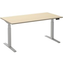 Scrivania sit-stand ceha ade2plhl148q9016ah melaminico acero, metallo