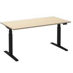 Escritorio para sentarse o pararse ceha ade2plhl168q9005ah melamina arce, metal