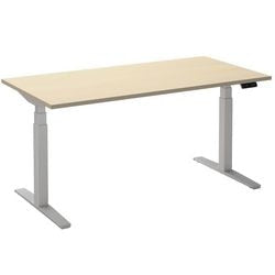 Scrivania sit-stand ceha ade2plhl168q9016ah melaminico acero, metallo