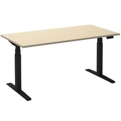 Scrivania sit-stand ceha ade2plhl189q9005ah melaminico acero, metallo