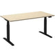 Scrivania sit-stand ceha ade2plhl189q9005ah melaminico acero, metallo