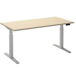 Scrivania sit-stand ceha ade2plhl189q9016ah melaminico acero, metallo