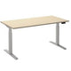 Scrivania sit-stand ceha ade2plhl189q9016ah melaminico acero, metallo