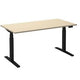 Scrivania sit-stand ceha ade2plhl208q9005ah melaminico acero, metallo
