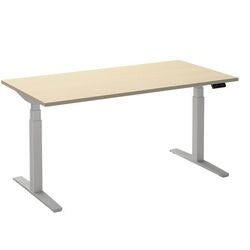 Scrivania sit-stand ceha ade2plhl208q9016ah melaminico acero, metallo