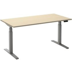 Scrivania sit-stand ceha ade2plme168q9006ah melaminico acero, metallo