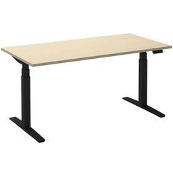Scrivania sit-stand ceha ade2plme188q9005ah melaminico acero, metallo