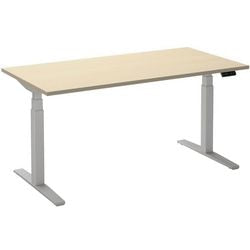 Sit-stand desk ceha ade2plme208q9016ah maple melamine, metal