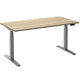 Escritorio para trabajar sentado o de pie ceha ade2plhl128q9006rew roble melamina blanca, metal