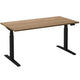 Escritorio para sentarse o pararse ceha ade2plhl168q9005ret roble tabaco melamina, metal