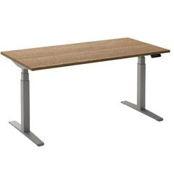 Escritorio para sentarse o pararse ceha ade2plhl188q9006ret roble tabaco melamina, metal