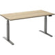 Escritorio para trabajar sentado o de pie ceha ade2plhl188q9006rew roble melamina blanca, metal