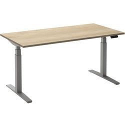 Escritorio para trabajar sentado o de pie ceha ade2plhl189q9006rew roble melamina blanca, metal