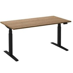 Escritorio para sentarse o pararse ceha ade2plhl208q9005ret roble tabaco melamina, metal