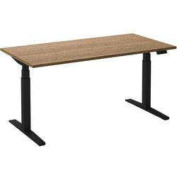 Escritorio para sentarse o pararse ceha ade2plme128q9005ret roble tabaco melamina, metal