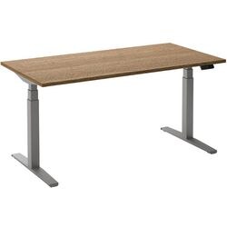 Scrivania sit-stand ceha ade2plme188q9006ret rovere melaminico tabacco, metallo