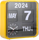 Reloj de pared Karlsson mini flip - amarillo ocre - 10x24x24cm - reloj de pared escandinavo