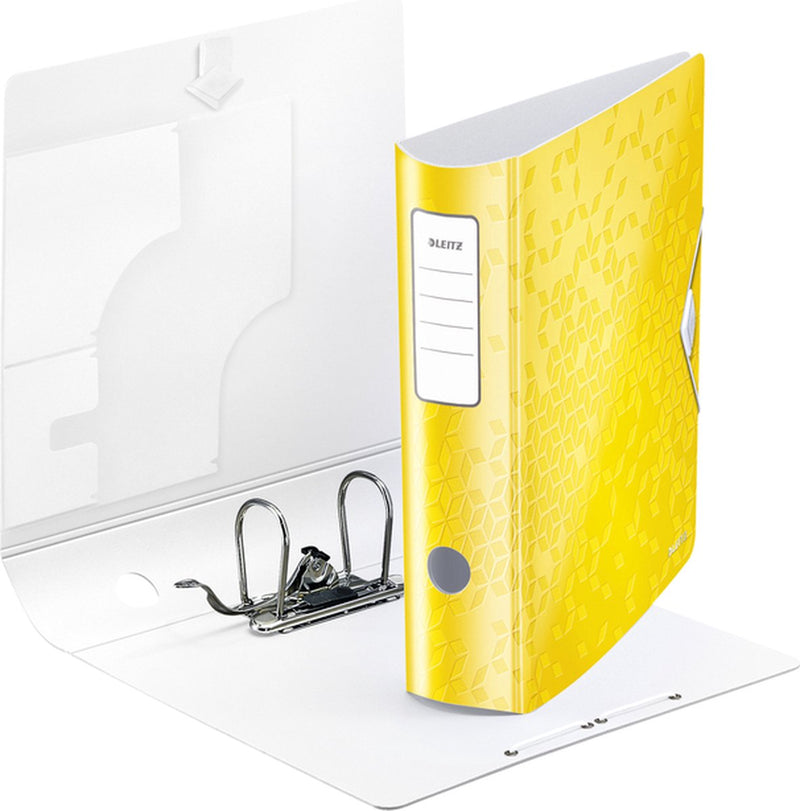 Raccoglitore Leitz wow 180° active a4 82mm pp giallo - 5 pezzi