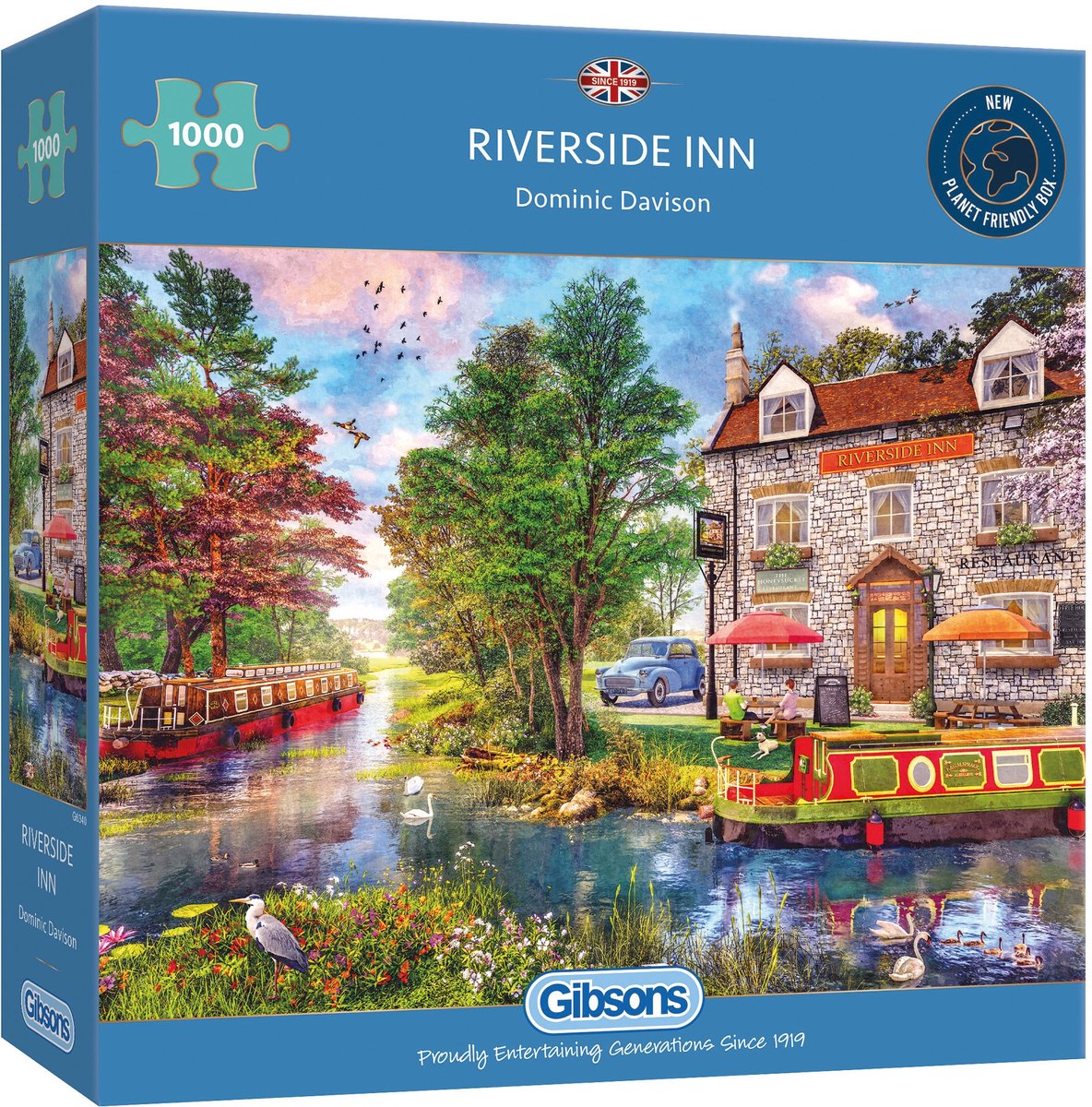 Gibsons - Riverside Inn (di Dominic Davison) - 1000 pezzi 68×49 cm (l×a) - puzzle per adulti