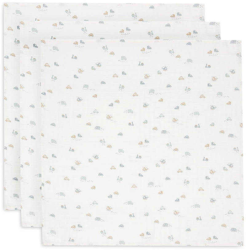 Jollein - paño hidrofílico pequeño 70x70cm - paño envolvente - algodón suave - 3 piezas - para llevar