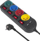 Maclean - ciabatta con interruttori con pin di terra - 4x + 2x USB - 250vac 10a, 2.1a 5v - 1,5m - nero