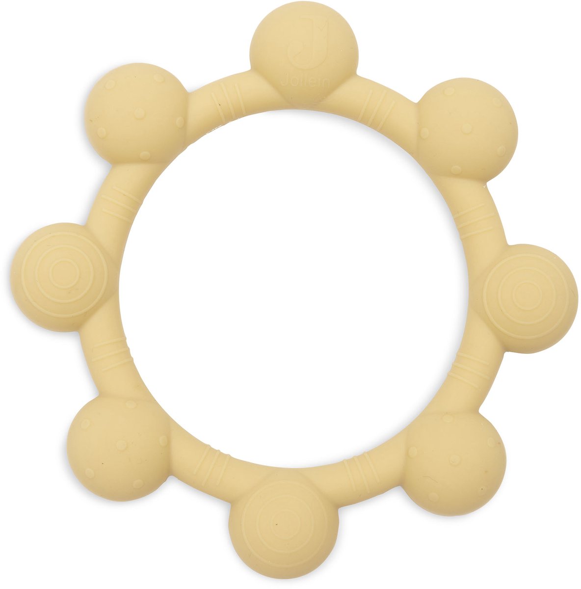 Anello da dentizione Jollein in silicone - giocattolo bimbo - sole - vaniglia