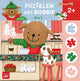 Clavis puzzelen met bobbie. 4-in-1-puzzel kerstmis