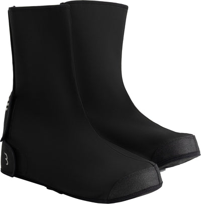 Bbb cycling rainshield overschoenen - voor woon-werk verkeer op stadsfiets e-bike - winddicht waterdicht - zwart - maat 37 42 - bws-41