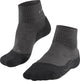 Falke tk2 wool short anti-blaar dik wol functioneel materiaal wandelsokken dames grijs - maat 39-40