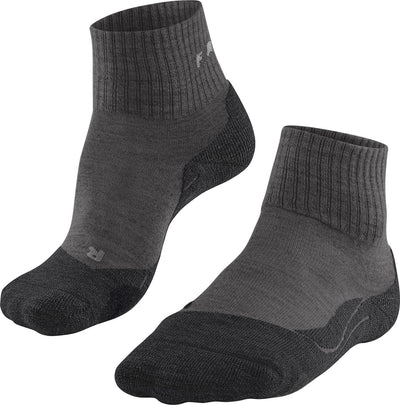 Falke tk2 wool short anti-blaar dik wol functioneel materiaal wandelsokken dames grijs - maat 35-36