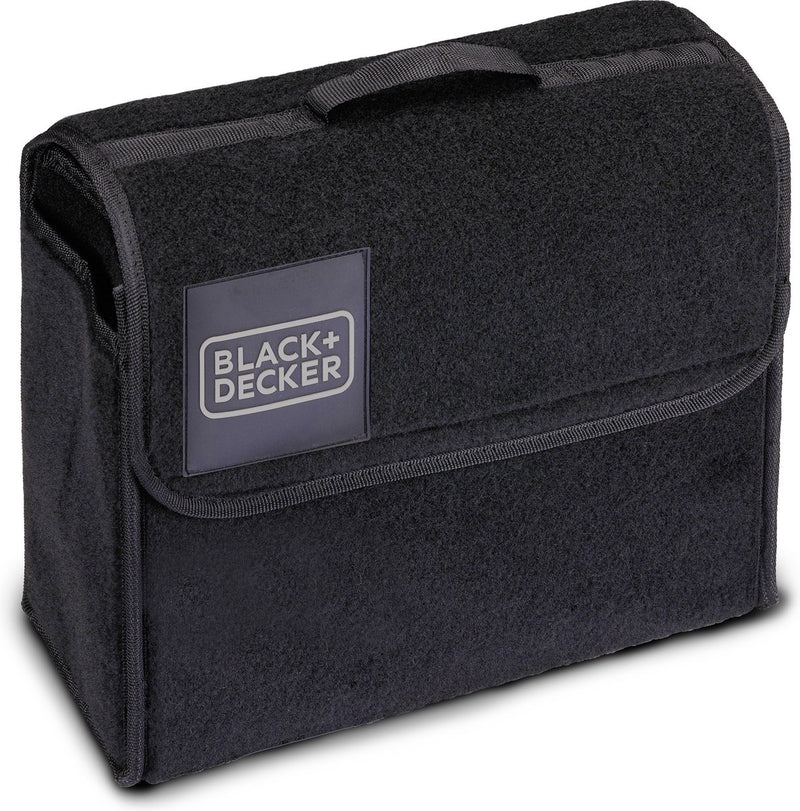 Black+decker auto organizer - 29 x 15 x 30 cm - met klittenband - handvat - zwart
