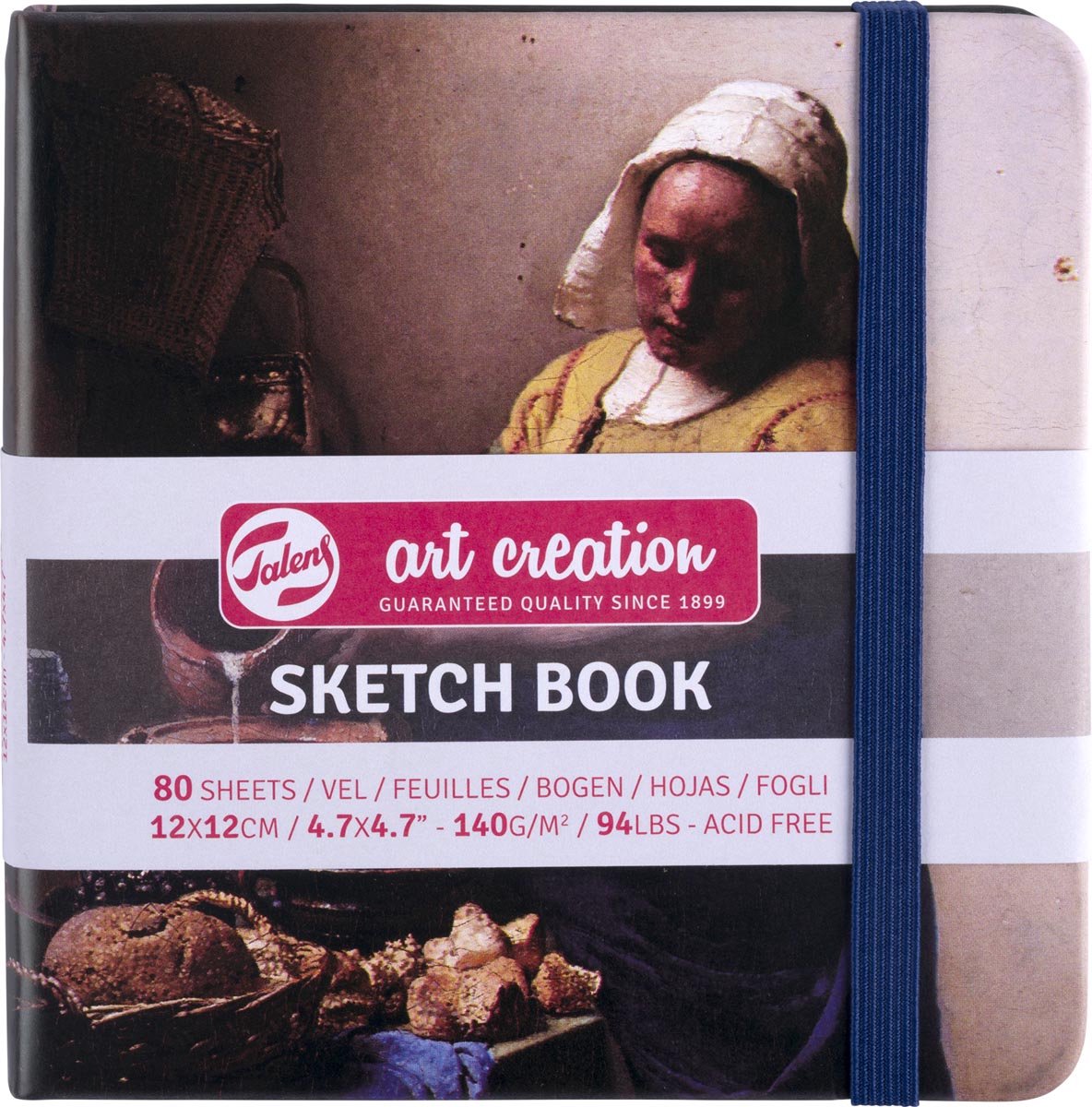 Talens art creation schetsboek het melkmeisje | 140 g m² | ft 12 x 12 cm | 80 vel