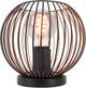 Lampada da tavolo Eglo almanzora - e27 - ø 20 cm - rame nero