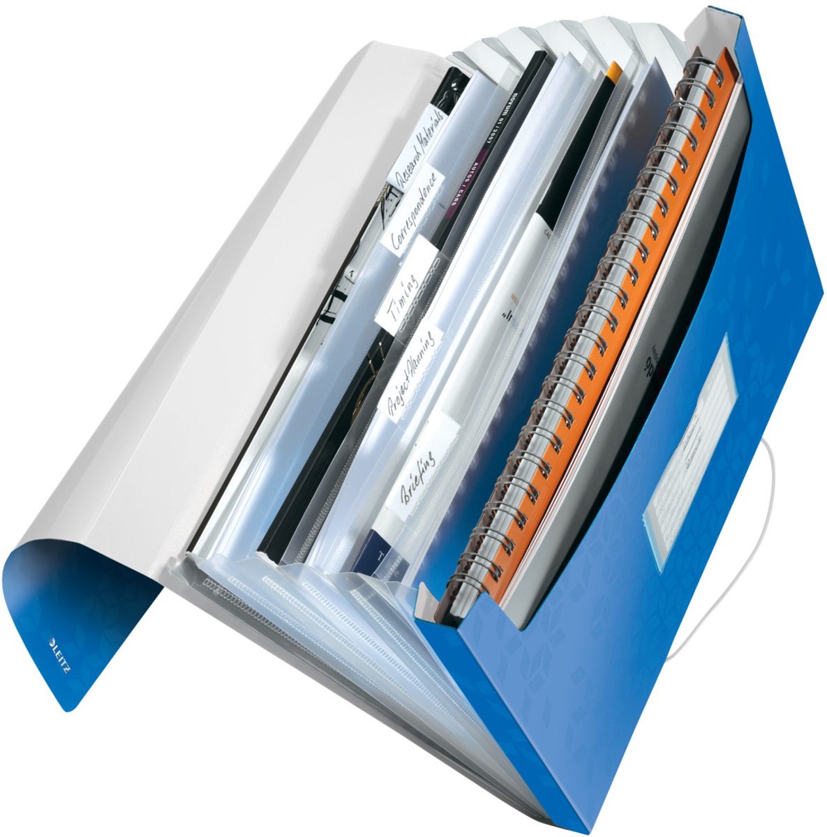 Cartella progetti Leitz wow pp - con 6 scomparti - blu