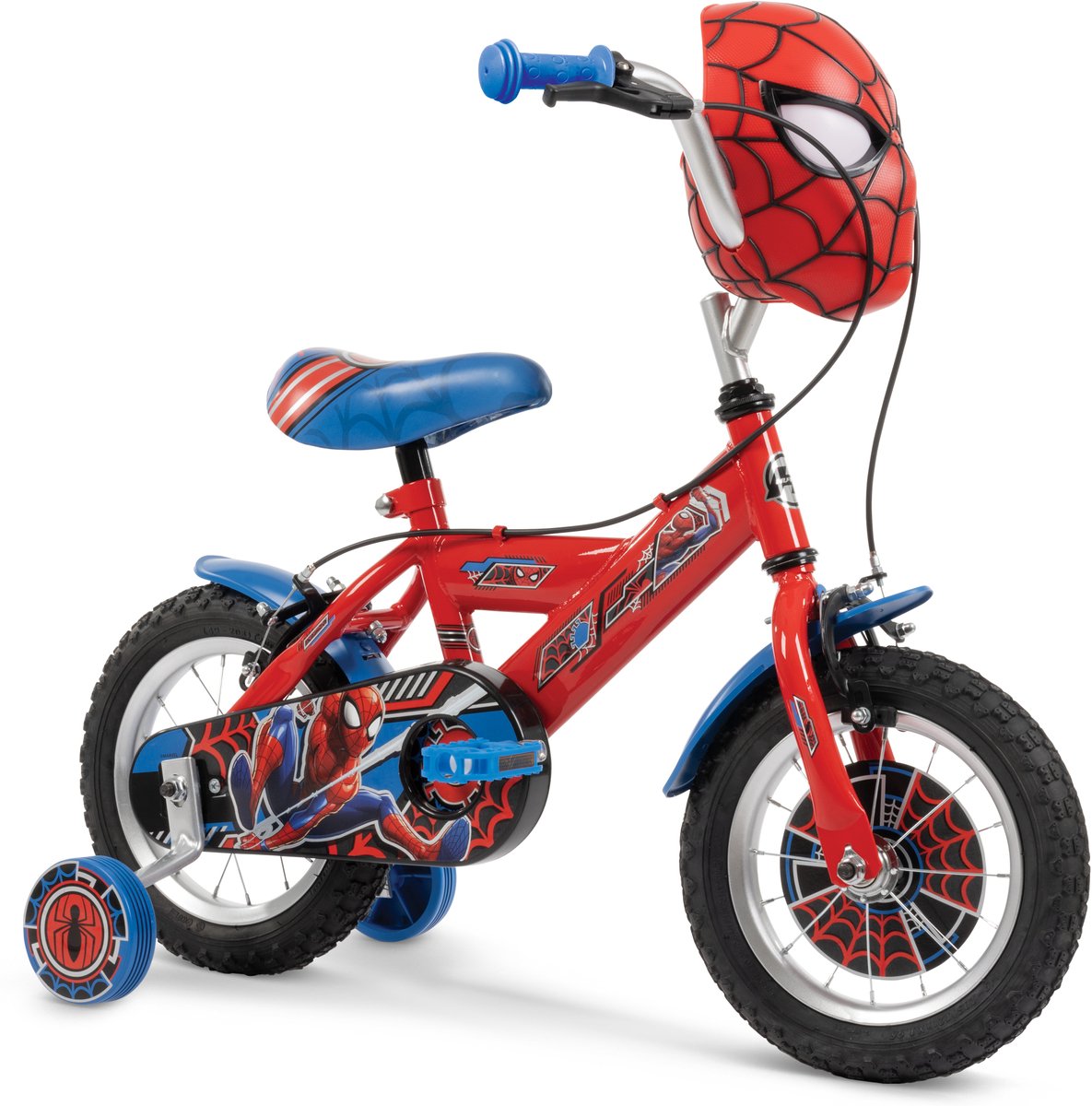 Bicicleta infantil Huffy Spider-Man de 12 pulgadas.
