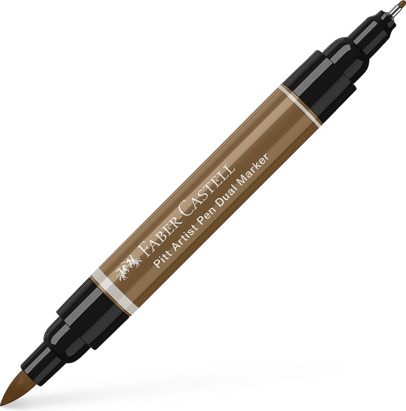 Pennarello da disegno Faber-castell - penna Pitt Artist - pennarello duo - 180 ambra - fc-162180