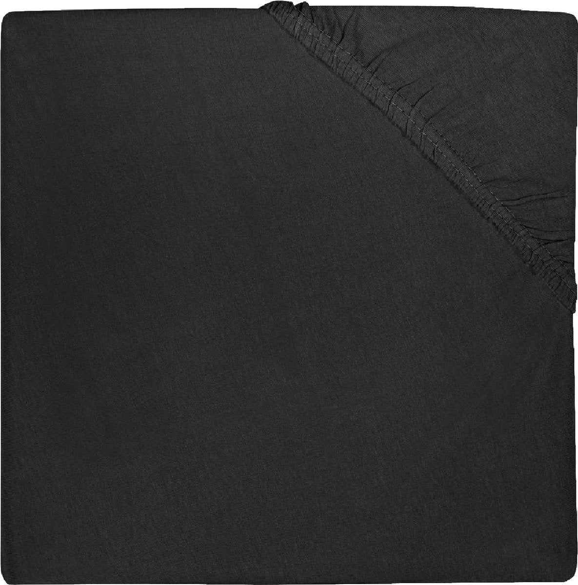 Jollein - caja de sábanas ajustables para bebé, jersey para colchón (negro) - algodón - caja de sábanas ajustables - 75x95cm