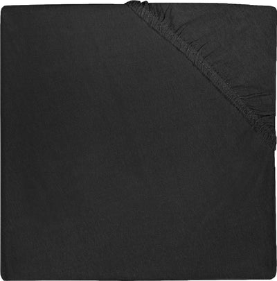 Jollein - lenzuolo con angoli per neonato in jersey (nero) - cotone - lenzuolo con angoli - 75x95 cm