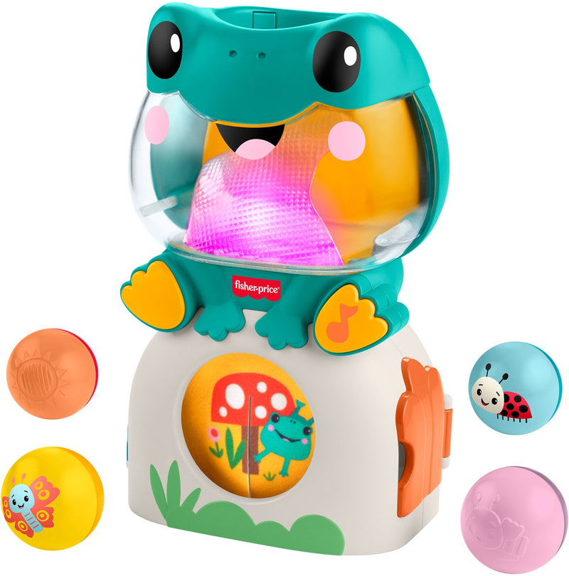 Rana che si illumina e rotola Fisher-Price - gioco con palla musicale per neonati e bambini piccoli