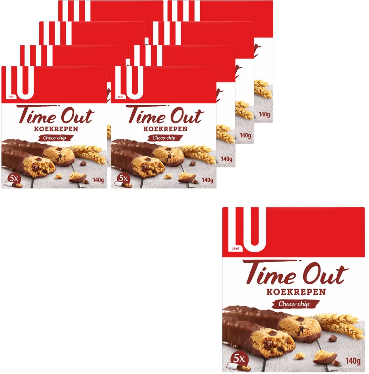 Lu time out barras de galletas galletas con chispas de chocolate galletas 8 x 140 g (5 x 28 g) - galleta para llevar - café - té - trabajo - caldo