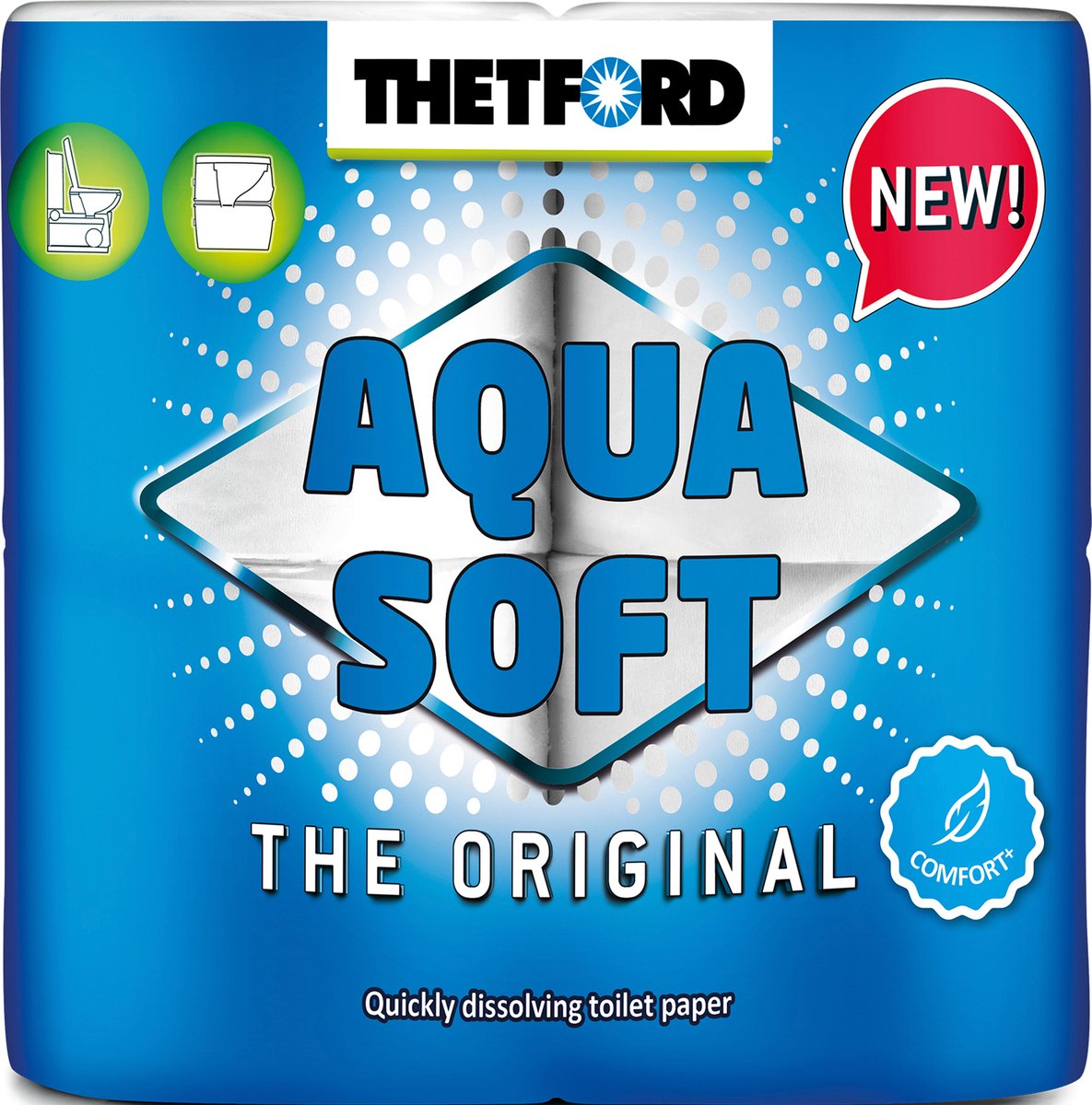 Thetford - aqua soft toiletpapier - 4 rollen