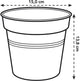 Elho green basics grow pot 17cm | set van 20 kweekpotten - living black