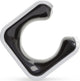 Clip per bicicletta da parete Clug roadie - bianco nero
