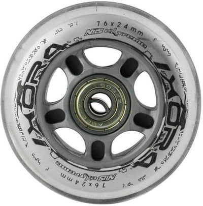 Nils extreme - pu wheels - 76x24 mm - transparent - including abec-7 lower