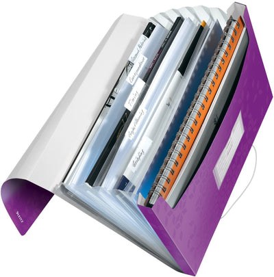 Cartella Leitz wow project pp - con 6 scomparti - viola
